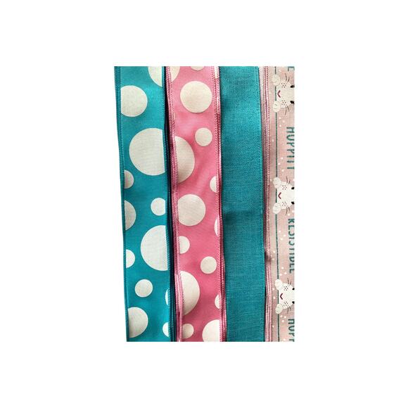 Bunny Rabbit DIY Spring Wreath Making Kit, Easter Sign Ribbon Bundle Set - Picture 5 of 5